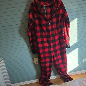 Buffalo Plaid Onesie Pajamas